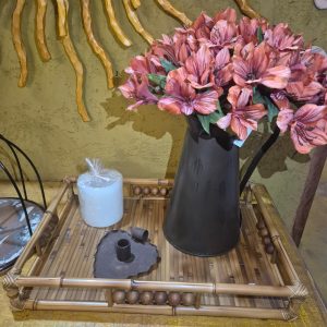 Bandeja de Bambu com Esferas Decorativas – 47 cm - Imagem 2