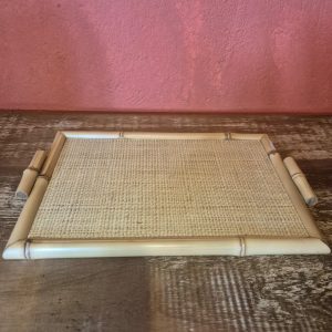 Bandeja de Bambu com Palha Sintética – 32 cm - Imagem 2